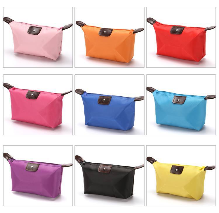 Classic Style Solid Color Nylon Square Makeup Bags display picture 1