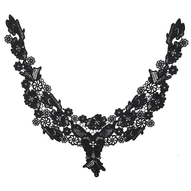 水溶蕾丝领花 牛奶丝刺绣胸花 立体镂空衣领假领子 绣花领