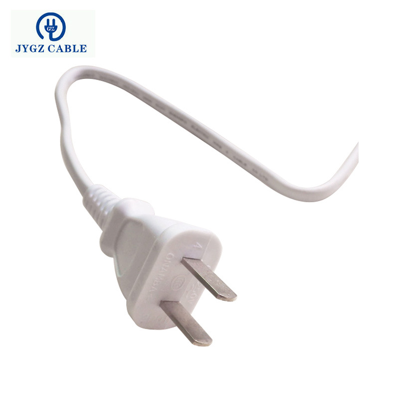 国标两扁插电源线 1米 国标二芯插头电源线单头 两芯国标电源线