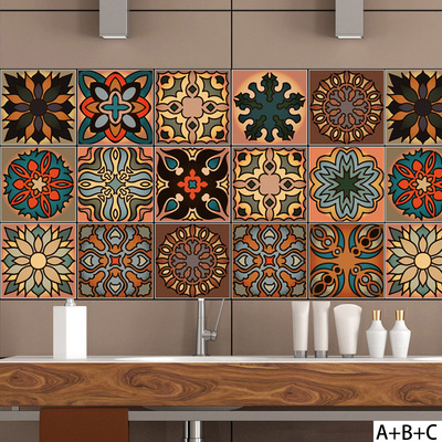 CZ Moroccan Style with ceramic tile, thick ink and heavy color wall painting, living room, bedroom and kitchen