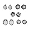 Set, earrings, European style, suitable for import, wish, simple and elegant design, cat's eye, wholesale