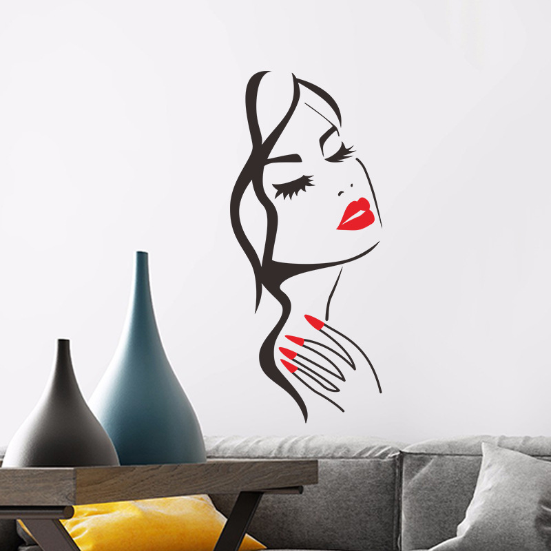 Beauty Head Carved Living Room Background Wall Sticker Painting display picture 15