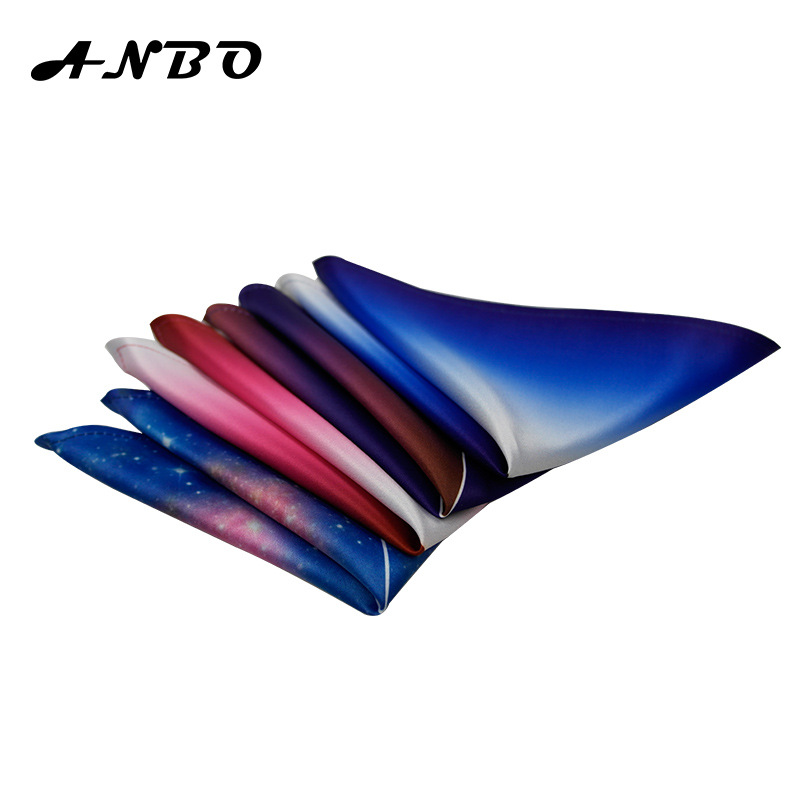 男士西装口袋巾 纯色小方巾 结婚晚会礼服手帕胸巾男渐变袋巾批发