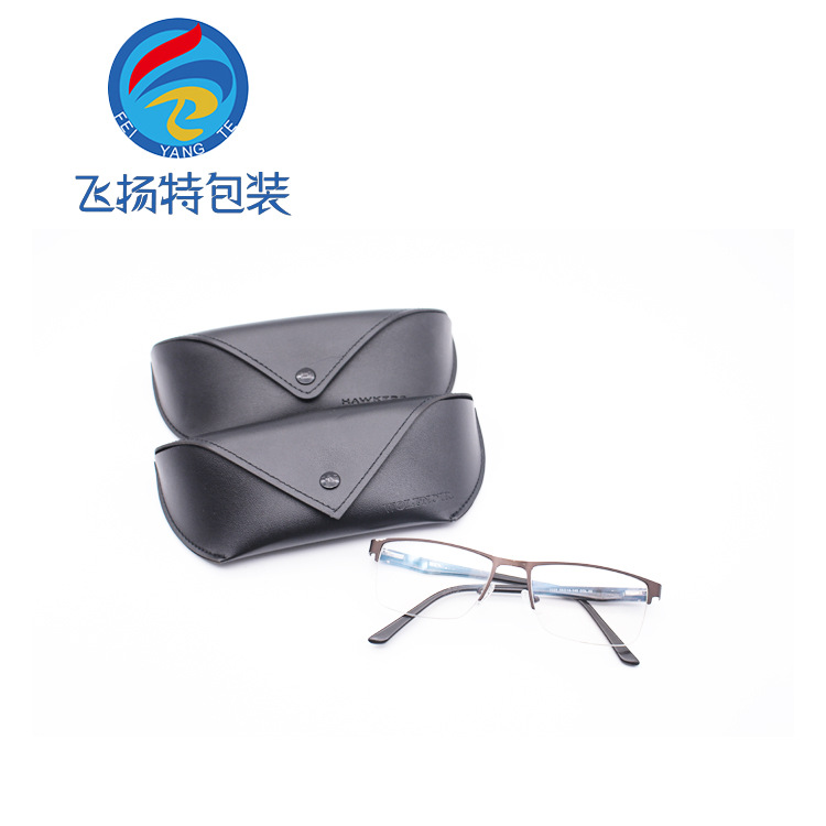 新款皮质眼镜盒柔软PU太阳眼镜盒 太阳镜平光镜便携时尚小皮套盒