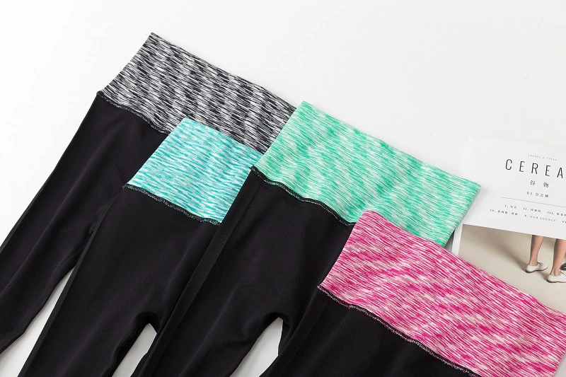 A242 Clearance Women's Sports Yoga Pants Segment Dyed Waist Hem Moisture Wicking Quick Drying