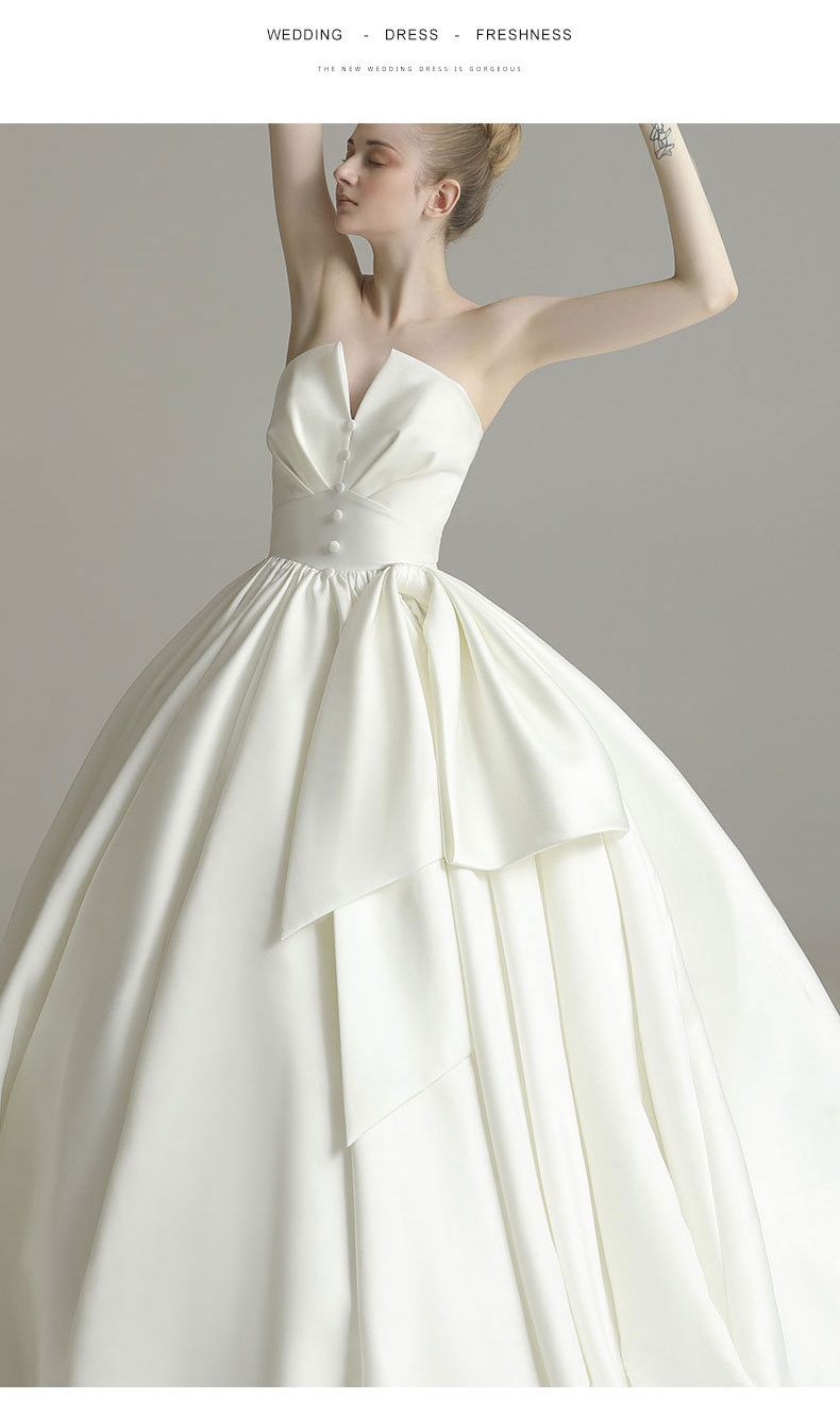 Abito da sposa donna monospalla elegante vestito da cerimonia_voghion.com