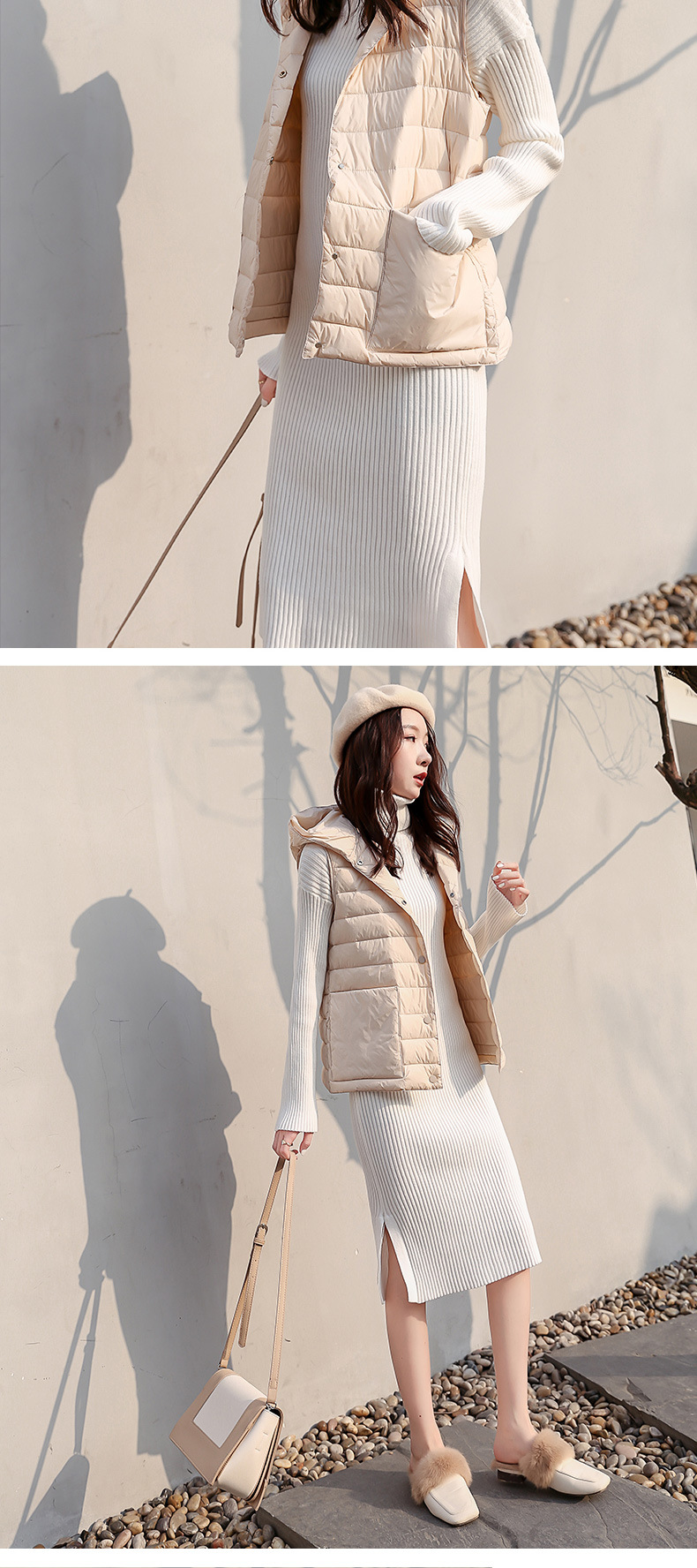 Gilet femme en Duvet de canard blanc - Ref 3317424 Image 10