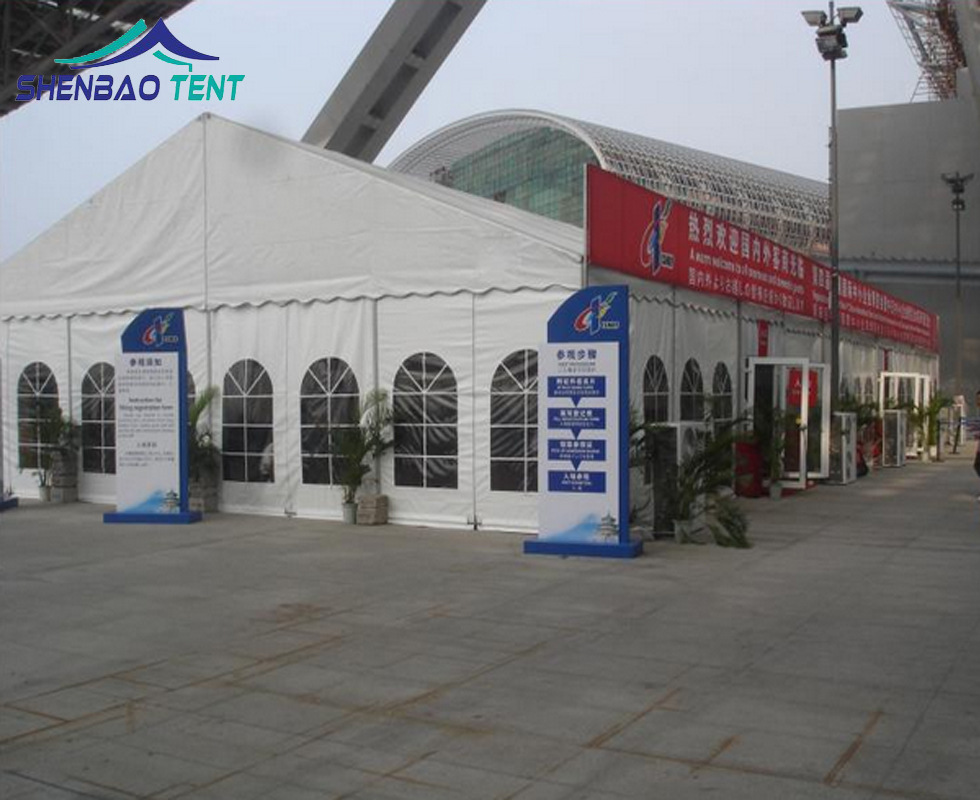 湖北婚宴活动帐篷 20x30m演出人字顶展会篷房仓储篷房