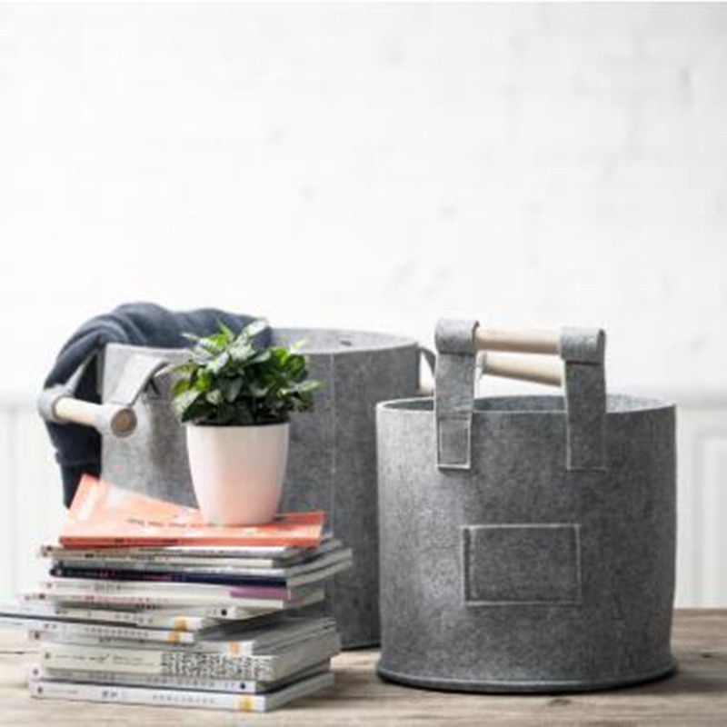 厂家直销毛毡收纳袋 桌面毛毡置物袋 衣服收纳袋 可按需定制