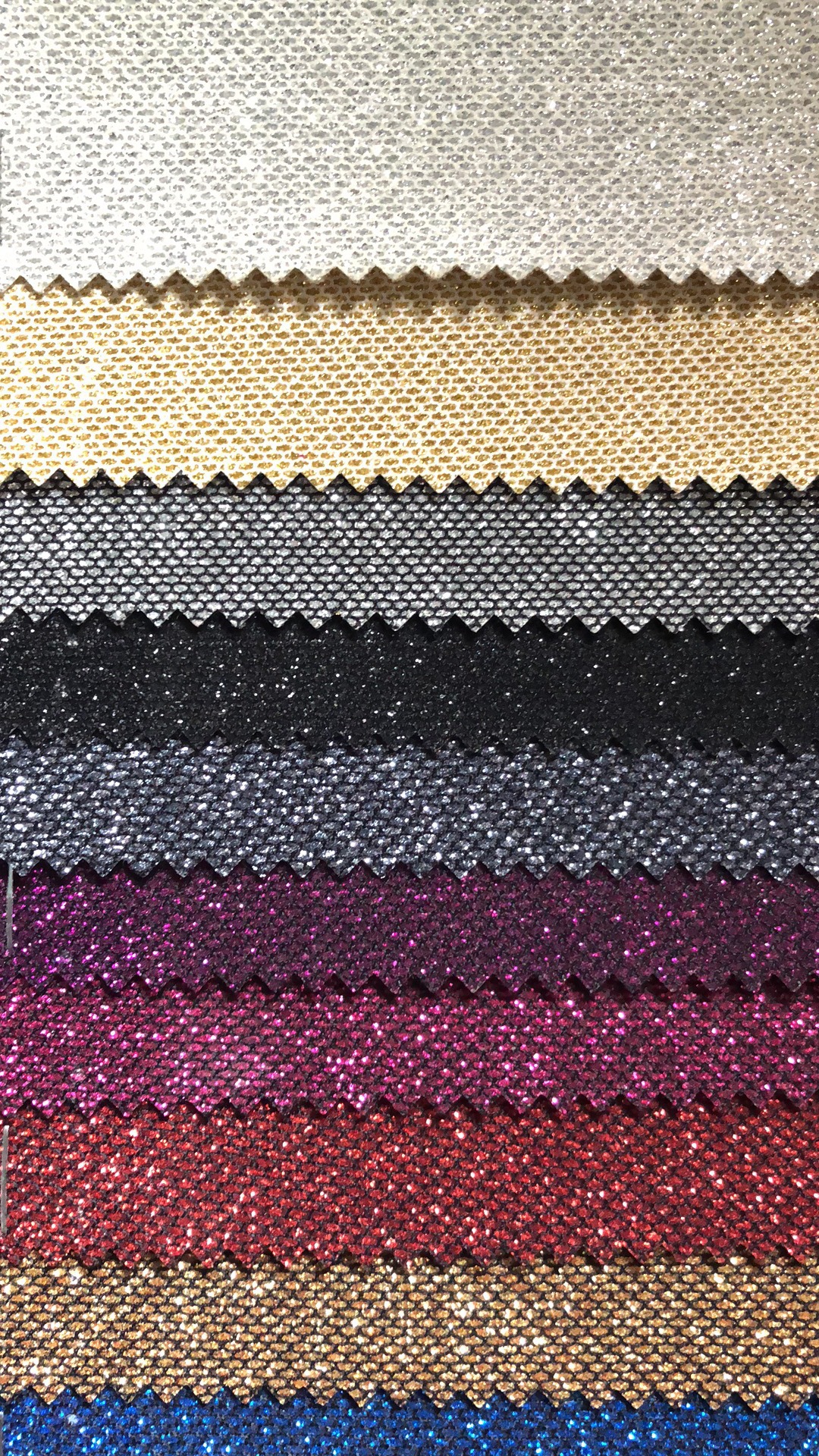 弹力网格利特 细闪粉细布底PU金葱粉箱包手袋鞋材电子包装人造革