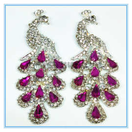 孔雀烧焊胸针饰品 玻璃钻点缀烧焊饰品 服装婚纱配饰烧焊饰品