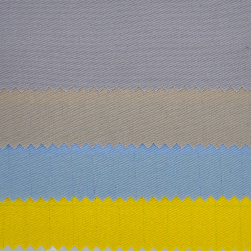 现货工装面料 TC65/35 防静电细斜纹 32x32 130x70 二批