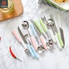 Cute set stainless steel home use, tableware, 3 piece set