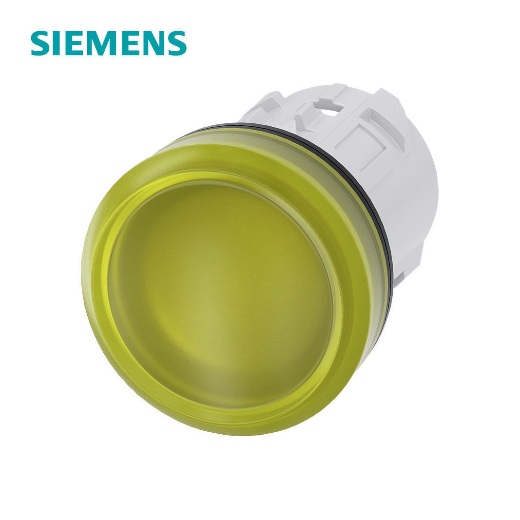 3SU1系列φ22圆形塑料指示灯头黄色