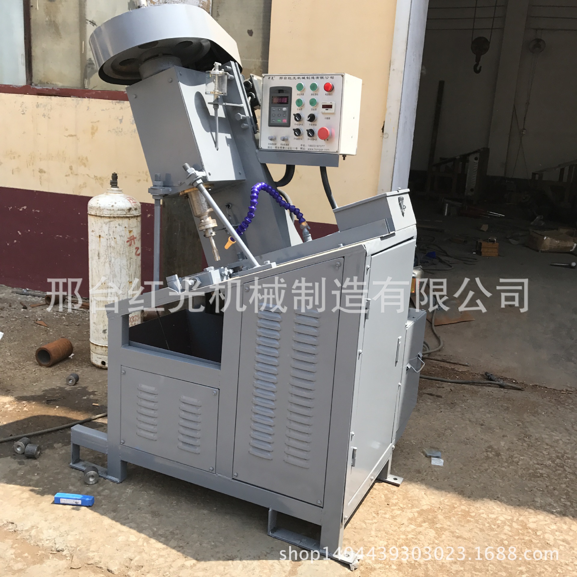 数控套筒扒皮刻字攻丝机 钢筋倒角套筒攻丝机