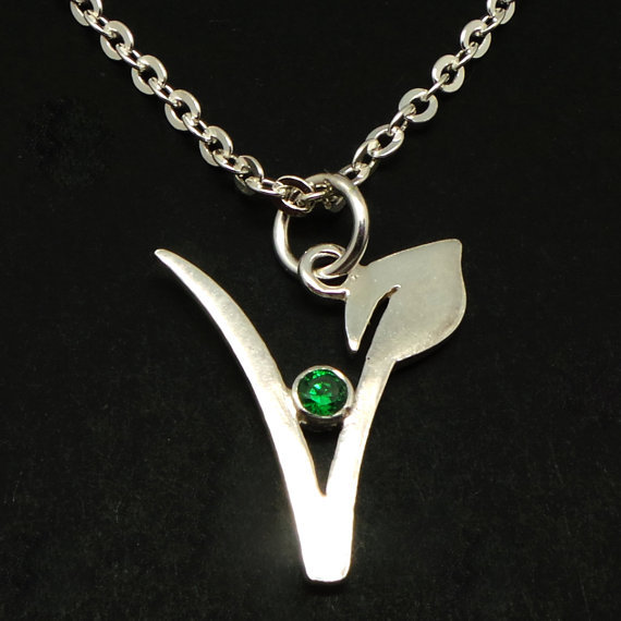 Vegan Symbol Necklace - Silver
