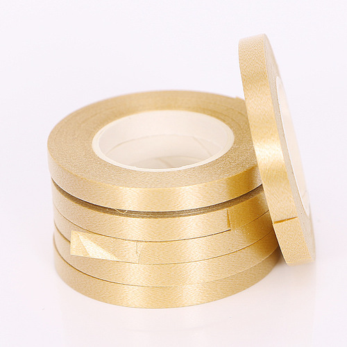Factory direct sale 10mx0.5cm small roll ribbon birthday party decoration tied balloon rose gold ribbon