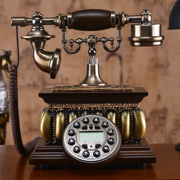 慕臻欧式电话机新款 复古电话机仿古家用固定座机创意电话机