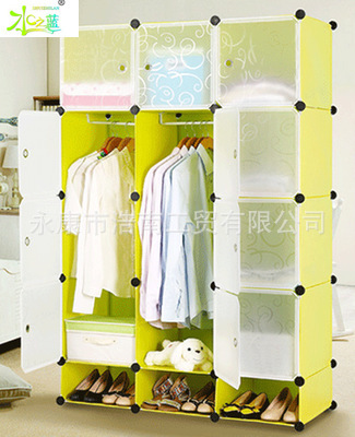 简易衣柜塑料 收纳组合储物成人卧室简约现代衣柜