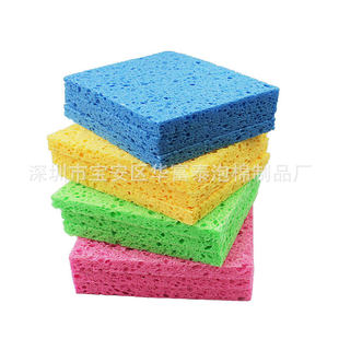 Car bird poop cleaning sponge. Blue car bird poop cleaning sponge. Wet decontamination sponge for blue cars.