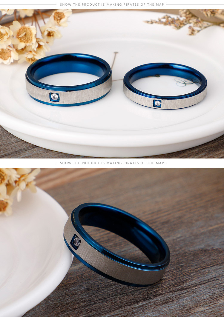 Couple Gender PVD Coated 18K Gold Plated Geometric Titanium Steel Simple Style Waterproof Non Tarnish Rings