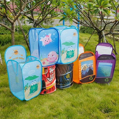 Continental style Tent Frog Cartoon Pitch Storage basket fold Household wholesale