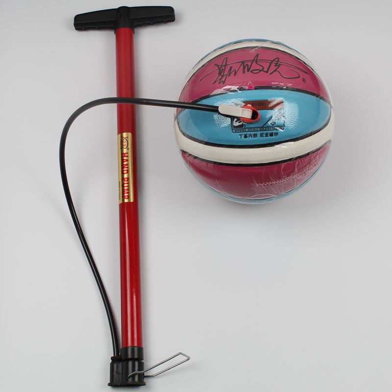 厂家直销 球类配件家用充气筒  铝合金打气筒 脚踩自行车打气筒|ru