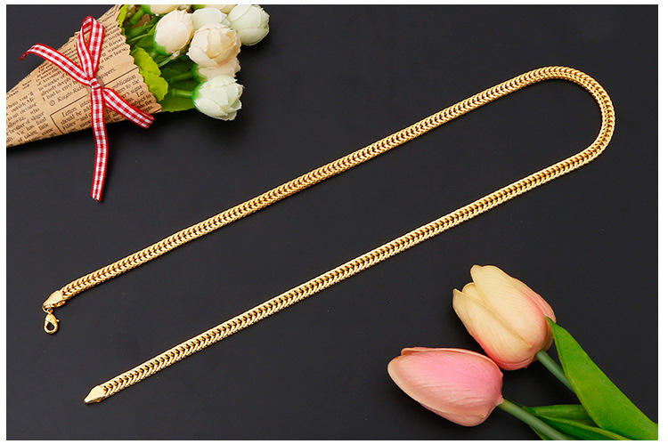 Men's Gold Fox Tail Chain Necklace | Classic Jewellery Accessory_voghion.com