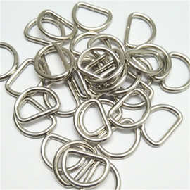 大量供应各种优质五金箱包织带扣 锌合金钩扣  铁圈 内宽25mmD扣