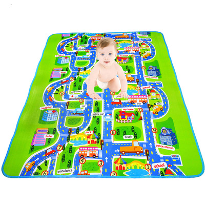 Single Joy City Traffic map Baby crawling mat Toys Mat Climbing pad Aluminum Mat fold eva