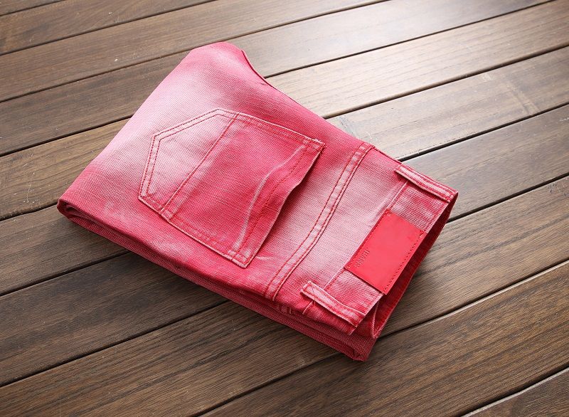 Pantalon jean coupe droite multicolore - Ref 3425811 Image 29