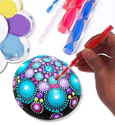 热销亚克力扭纹棒 供应曼陀罗点画笔棒 压克力花花棒亚克力指甲棒