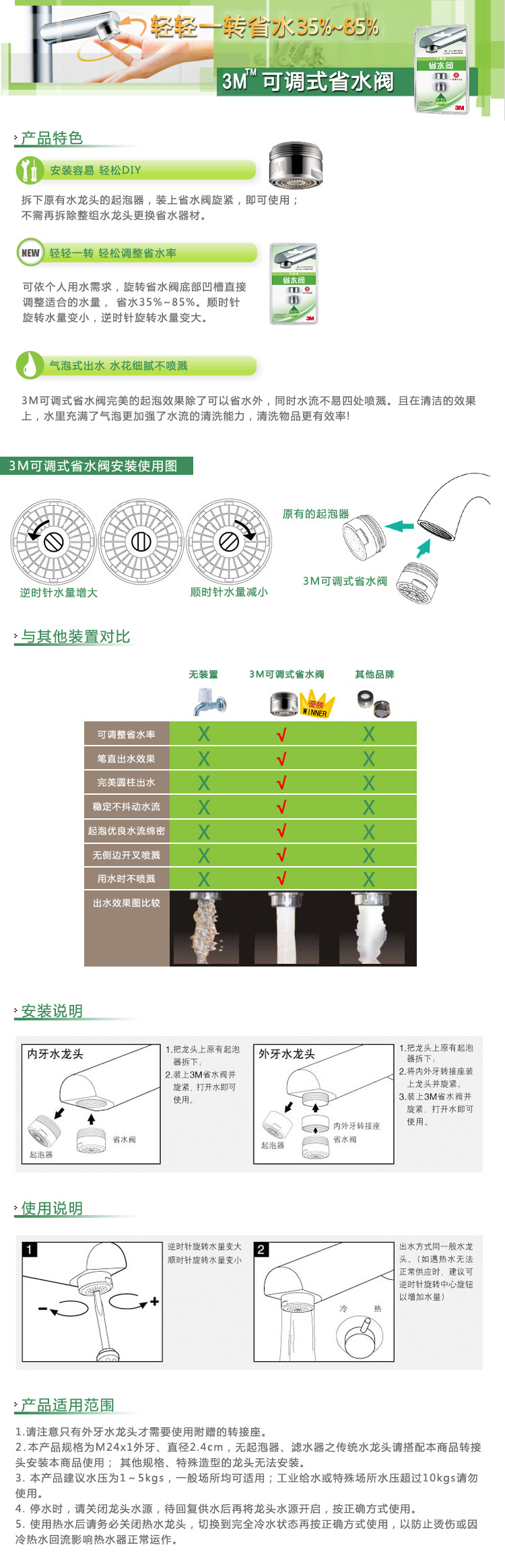 3M触碰式省水阀HP2065 12包/箱