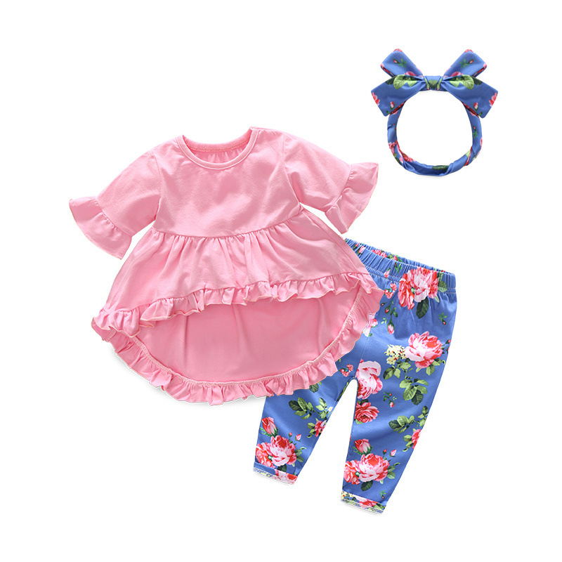 Girls summer sweet and cute suit flared...