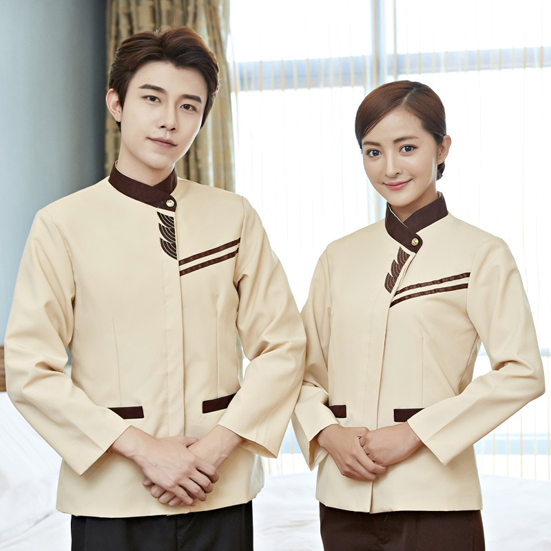 Cleaning coverall Long sleeve Autumn and winter Guest room hotel Hospital Cleaners Property Housekeeping Auntie Cleaning service