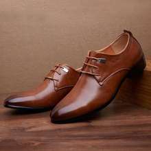 Men Leather Shoes Men Business Casual Dress Shoes 男商务皮鞋