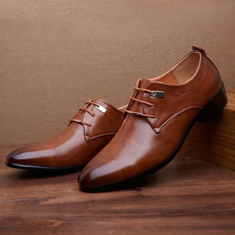 Men Leather Shoes Men Business Casual Dr...