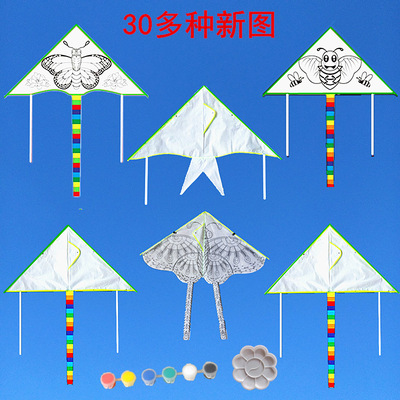 kite diy 2018 new pattern children Hand-painted graffiti kite Material package Place of Origin Source of goods direct deal