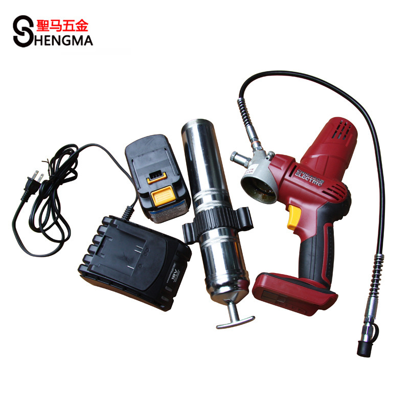 圣马 18V 电动黄油枪 黄油枪 便携式可充电电动黄油枪 高压黄油枪