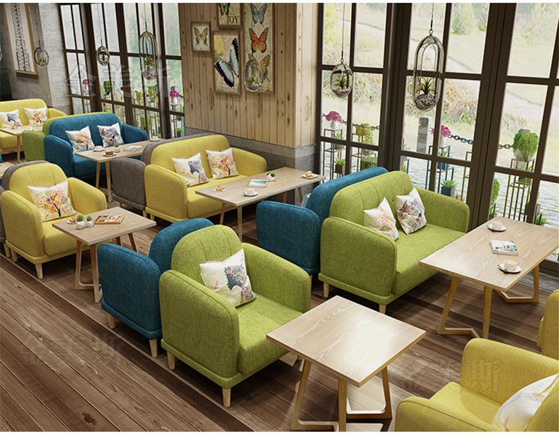 Milk tea shop sofa dessert shop sofa