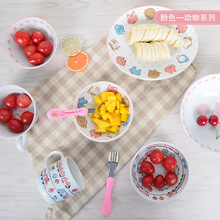 日本進口卡通餐具 日式瓷器美濃燒家用酒店可愛學生兒童米飯湯碗