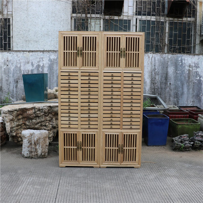 实木普洱茶饼柜免漆茶盒收纳储藏柜多层抽屉式白蜡木茶叶架子茶柜