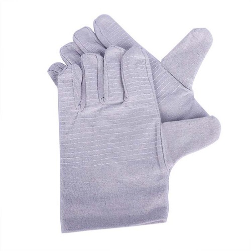 24-line double-layer full-lining canvas mechanical work gloves, wear-resistant and thickened, factory direct sale batch labor protection and safety supplies