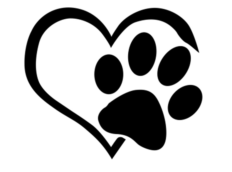 Heart Paw Vinyl Decal Image 8