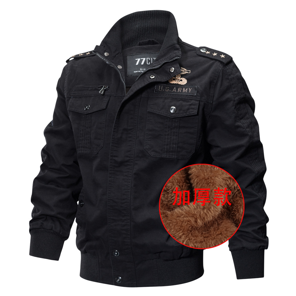 Autumn And Winter New Men's Pure Cotton Military Jacket