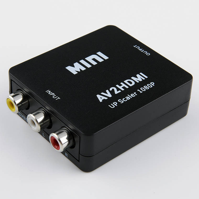 Convertidor AV a HDMI 1080p, audio y video RCA a HDMI, adaptador compacto