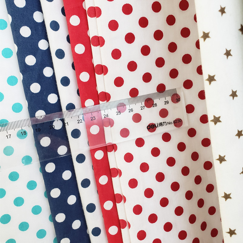 全棉波点布料 圆点格子面料 波浪条子 五角星纯棉布 印花加工打样