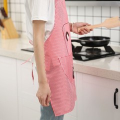 Factory supply Korean version neck stir-fry apron with printed teddy bear cooking apron, kitchen cute apron waistcoat