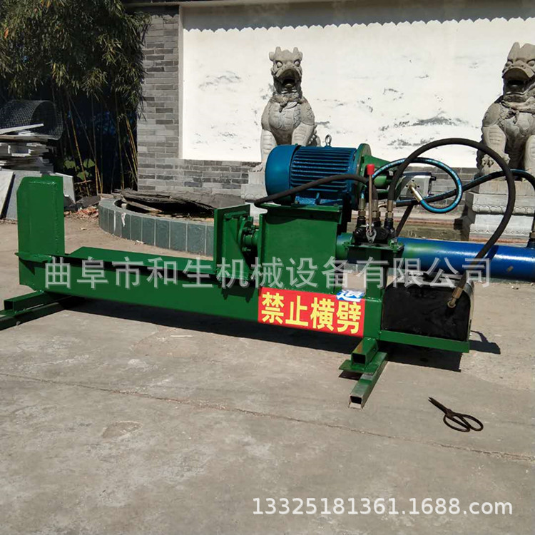 厂家生产电动液压劈柴机 移动式劈树木疙瘩机 卧式15吨液压劈材机