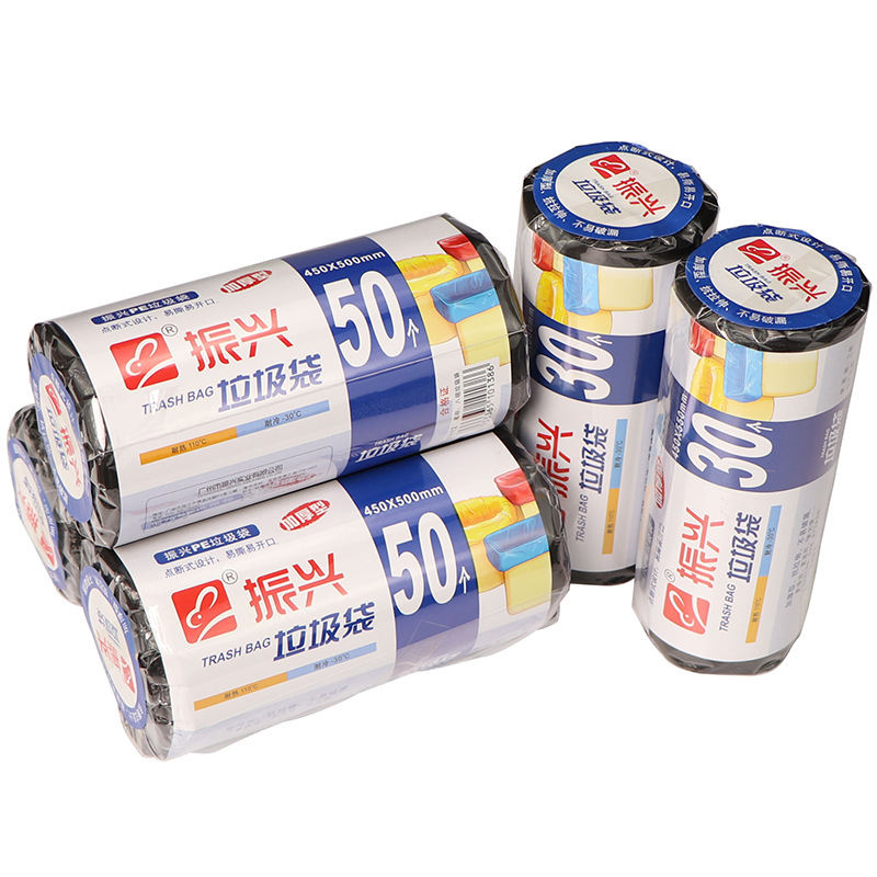 Zhenxing engrosada punto de descanso bolsa de basura desechable dormitorio cocina baño hogar negro bolsa de plástico gran rollo